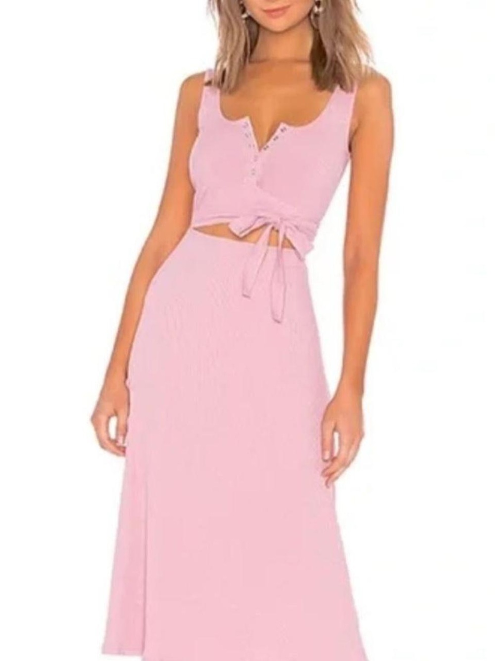 Privacy Please Pink Tie-Front dress from Revolve